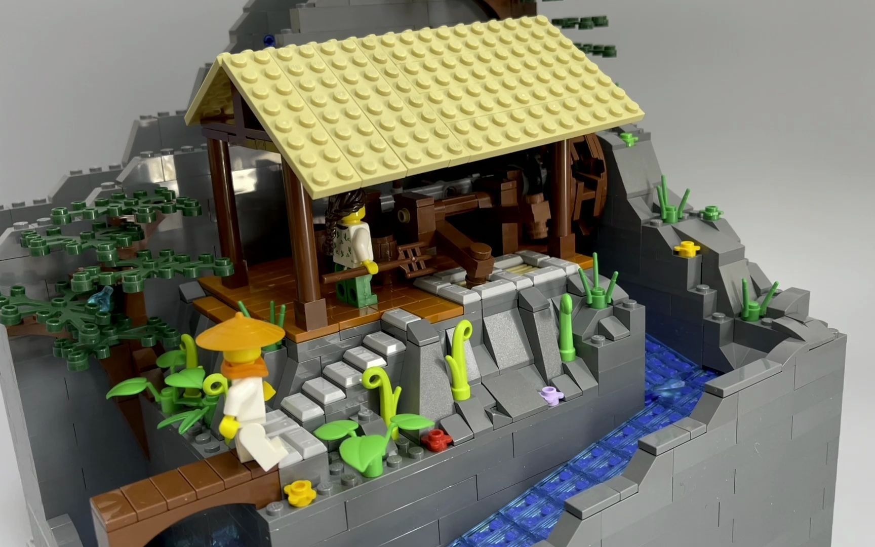 乐高版水车舂米模型_哔哩哔哩 (゜-゜)つロ 干杯~-bilibili