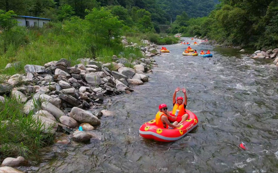 宁陕广货街秦岭峡谷漂流哔哩哔哩bilibili