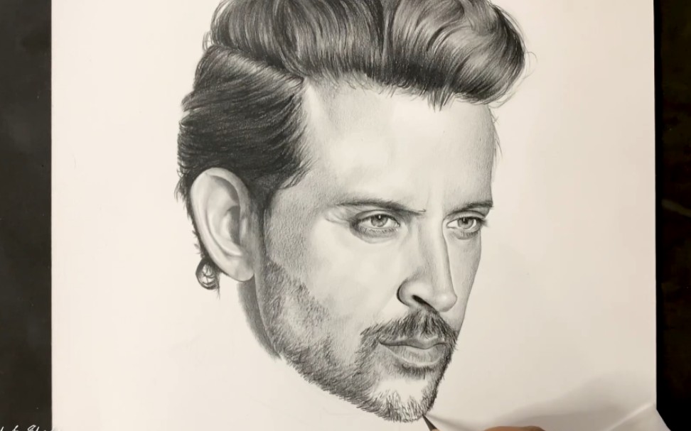 【素描】sketch & shade教你用炭笔铅笔绘画逼真男肖像头发胡子