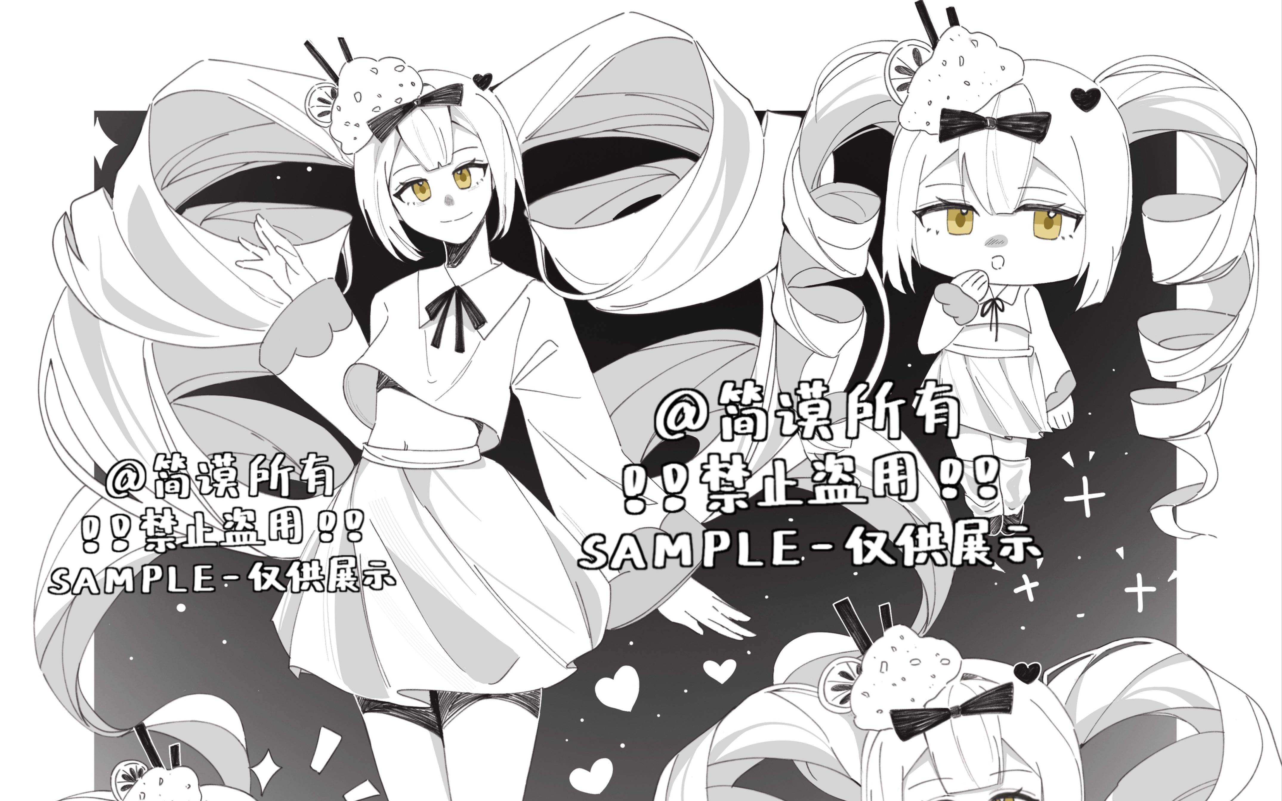 [绘画过程]一张摸鱼页