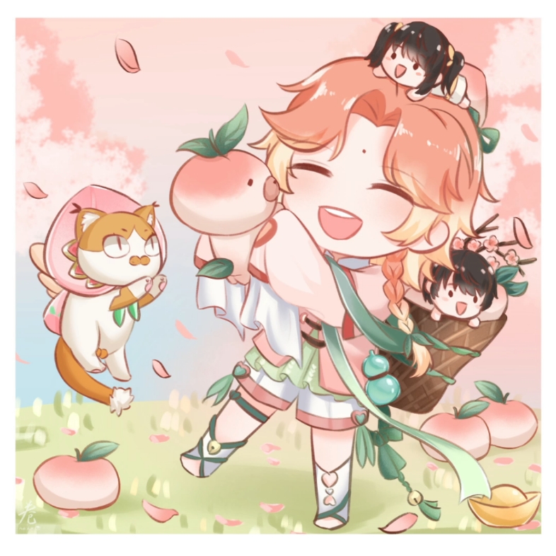 之前画的蟠桃饭(食物语)