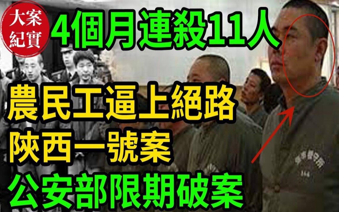 陕西一号案!公安部限期破案!农民工逼上绝路,4个月连杀11人!哔哩哔哩bilibili