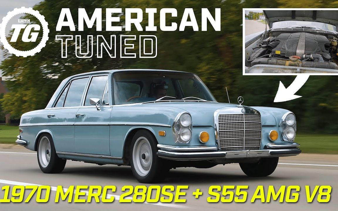 配备了s55的amg v8的1970年奔驰280 se