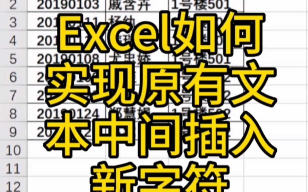 每个单元格中的第3个位置插入“”符号,用这个方法,批量搞定哔哩哔哩bilibili