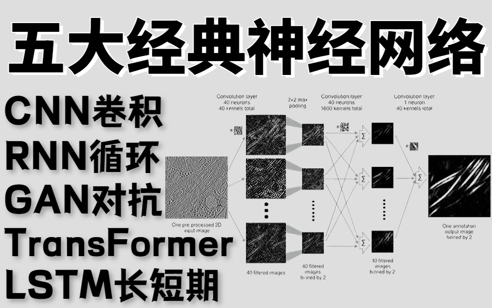 太强了!我竟然半天就学会了B站最火的五大经典深度神经网络!CNN/RNN/GAN/transformer/LSTM,一次学会,简直不要太爽!哔哩哔哩bilibili