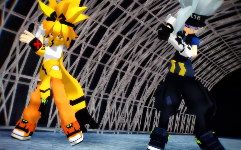【凹凸世界mmd】elect-嘉德罗斯x格瑞【一言不合就打架(划掉)跳舞