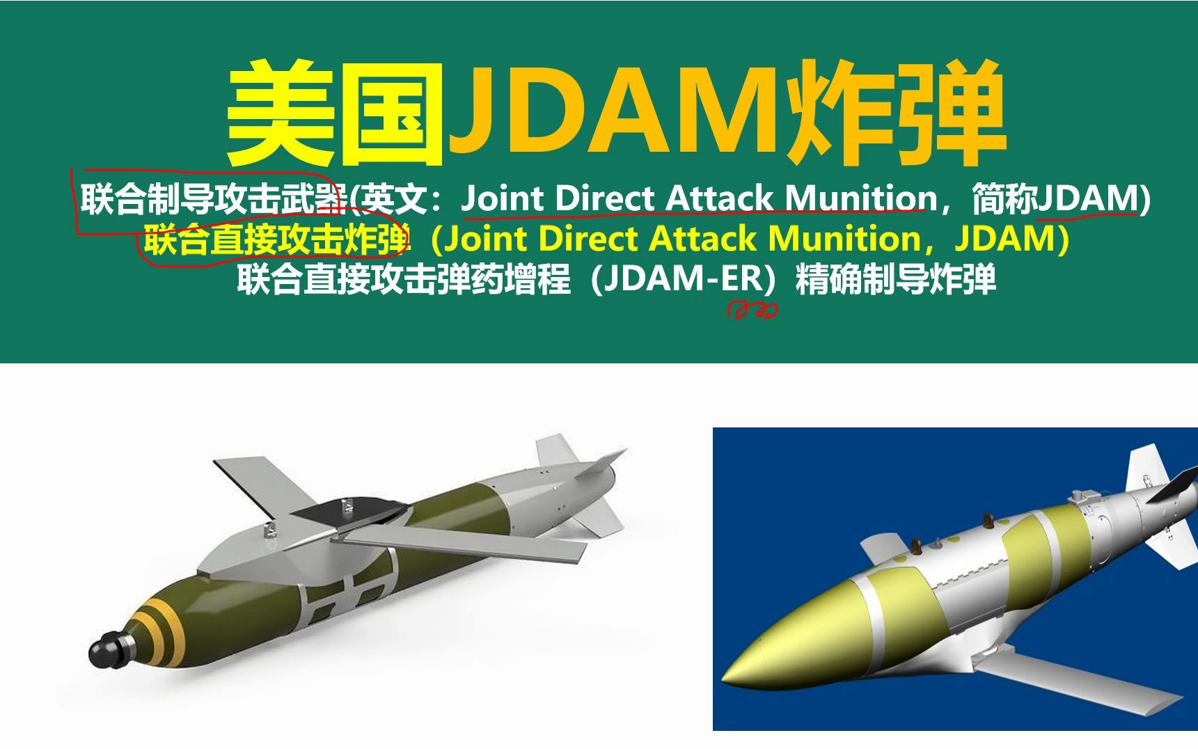 美国JDAM炸弹,美国JDAM联合制导攻击武器,美国JDAM联合直接攻击炸弹,美国JDAMER增程式联合制导攻击武器,俄罗斯UMPK滑翔炸弹,GPS制导...