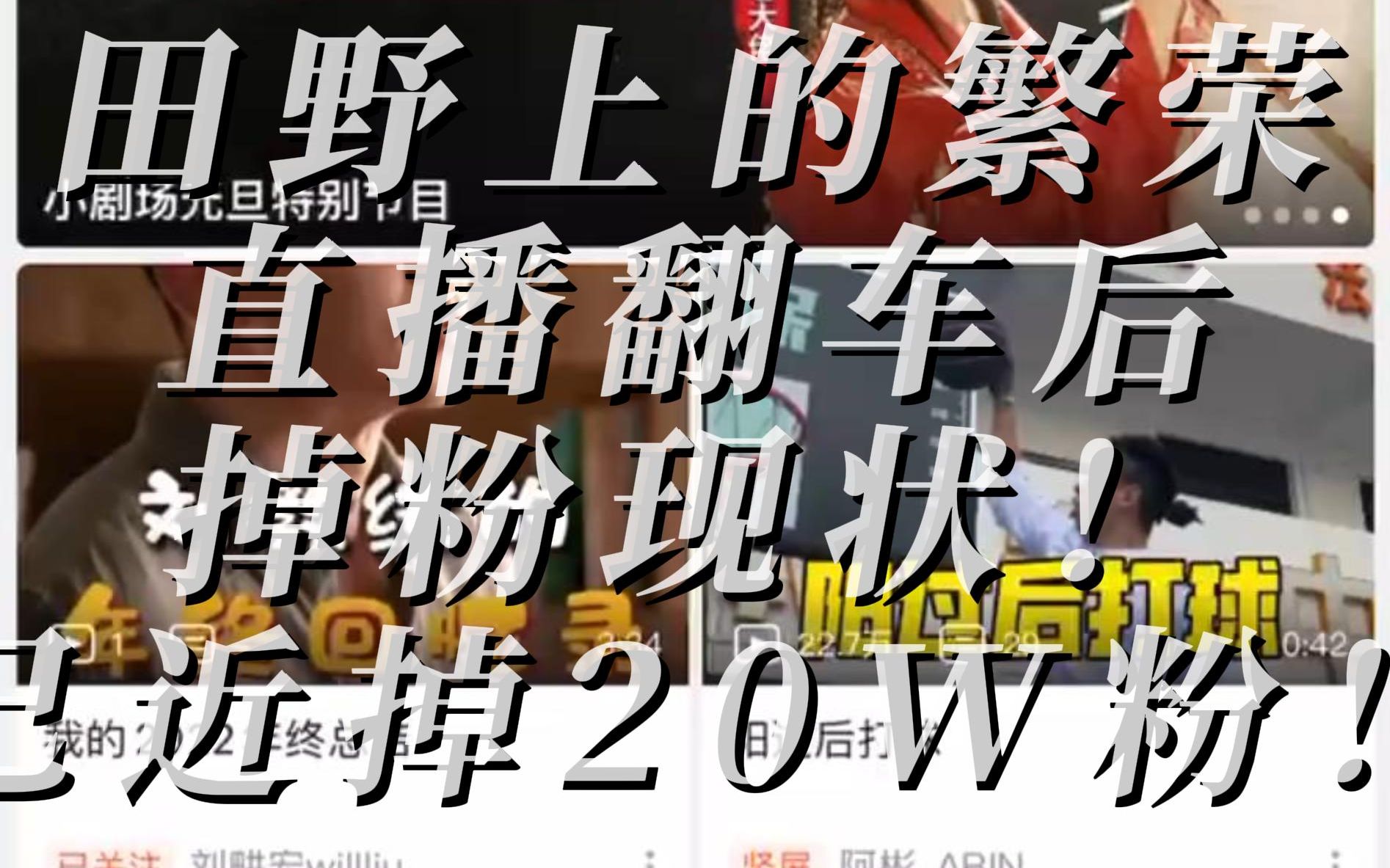 【刚子】田野上的繁荣直播翻车后,第一次发视频道歉,会得到原谅吗?哔哩哔哩bilibili