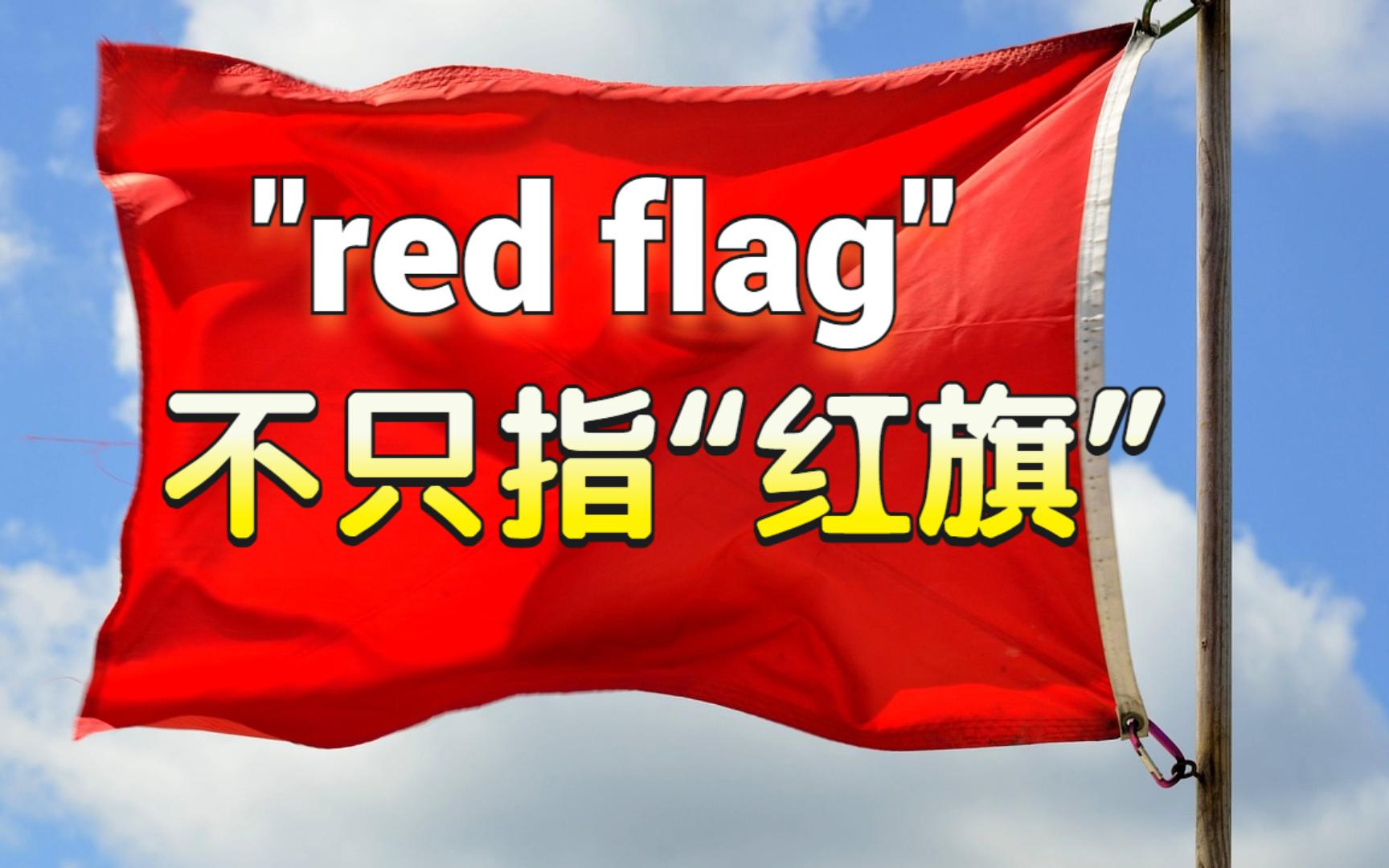 使用频率超高的名词短语"red flag"哔哩哔哩bilibili