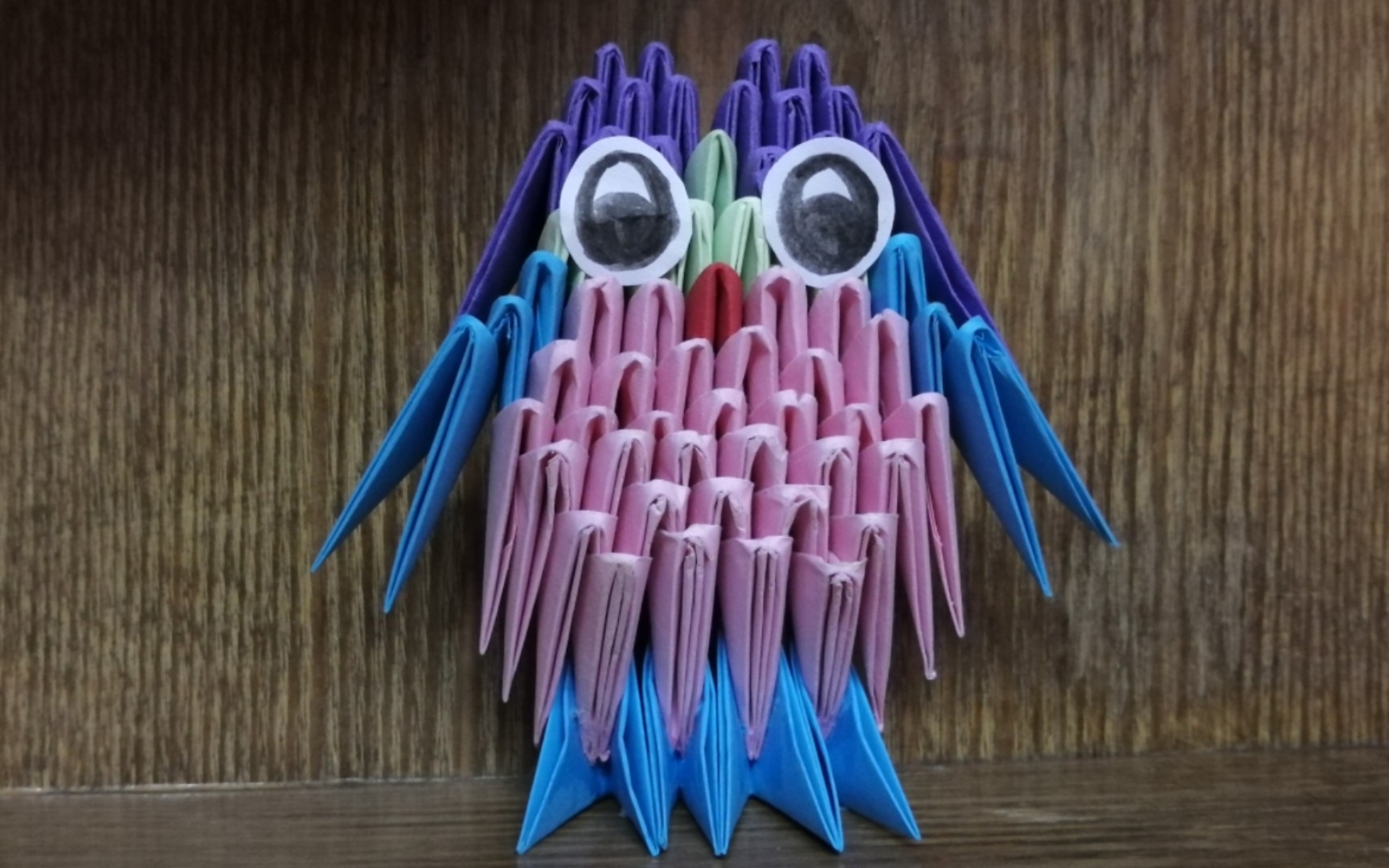 【三角插教程—一只猫头鹰】折纸三角插教程