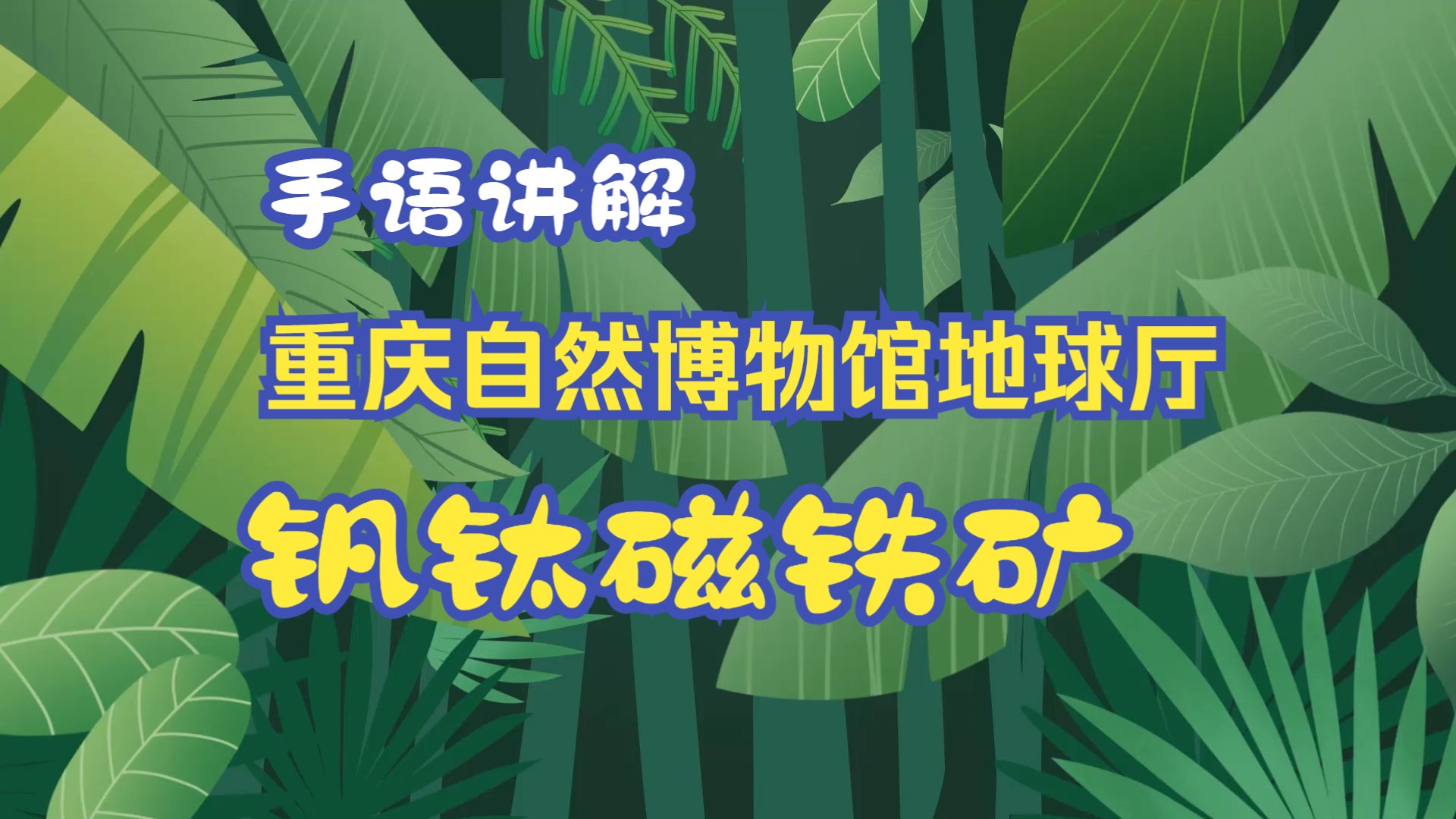 「手语花开」手语讲解之地球厅导览:钒钛磁铁矿哔哩哔哩bilibili