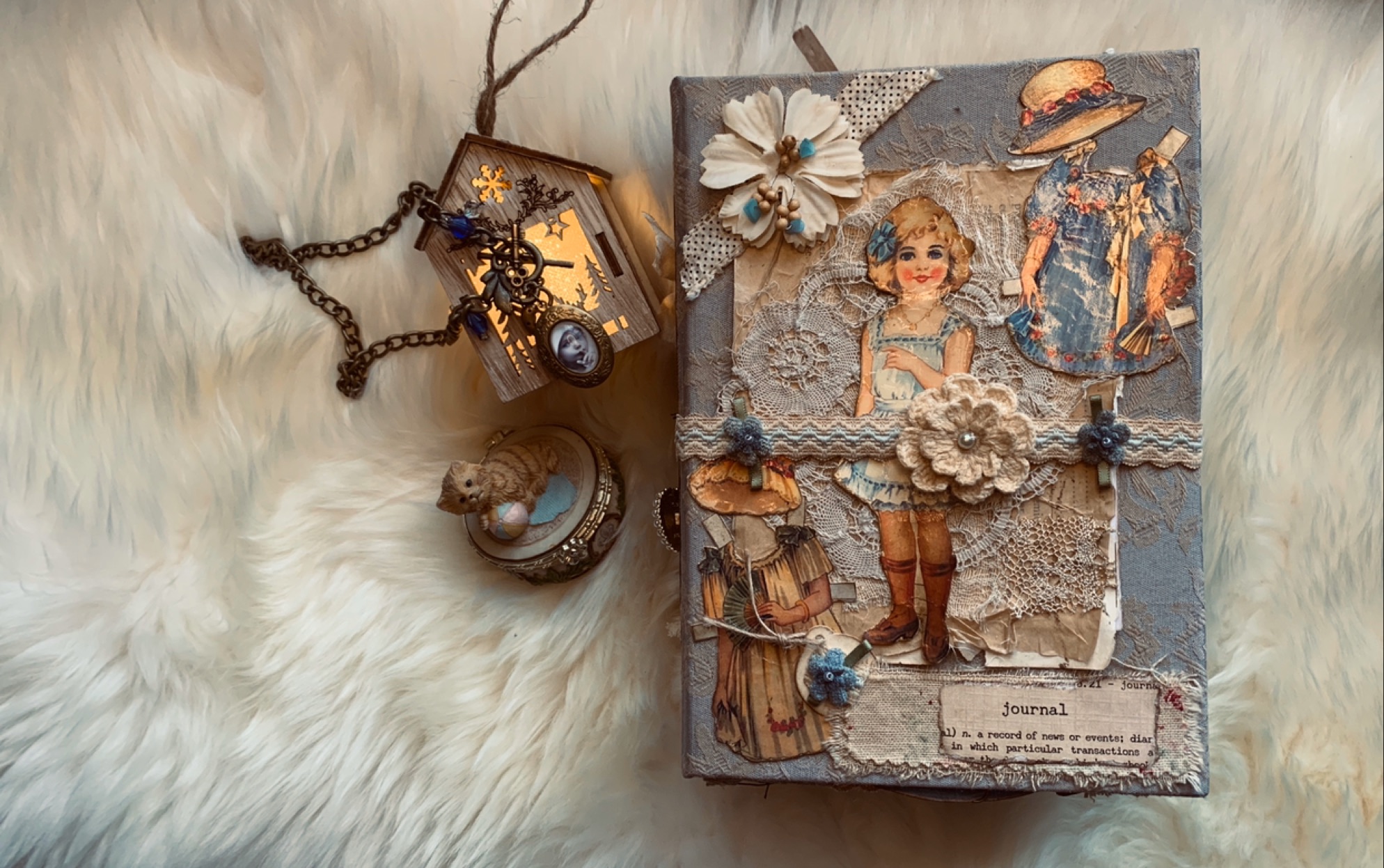 vintage paper doll journals【蓝色娃】