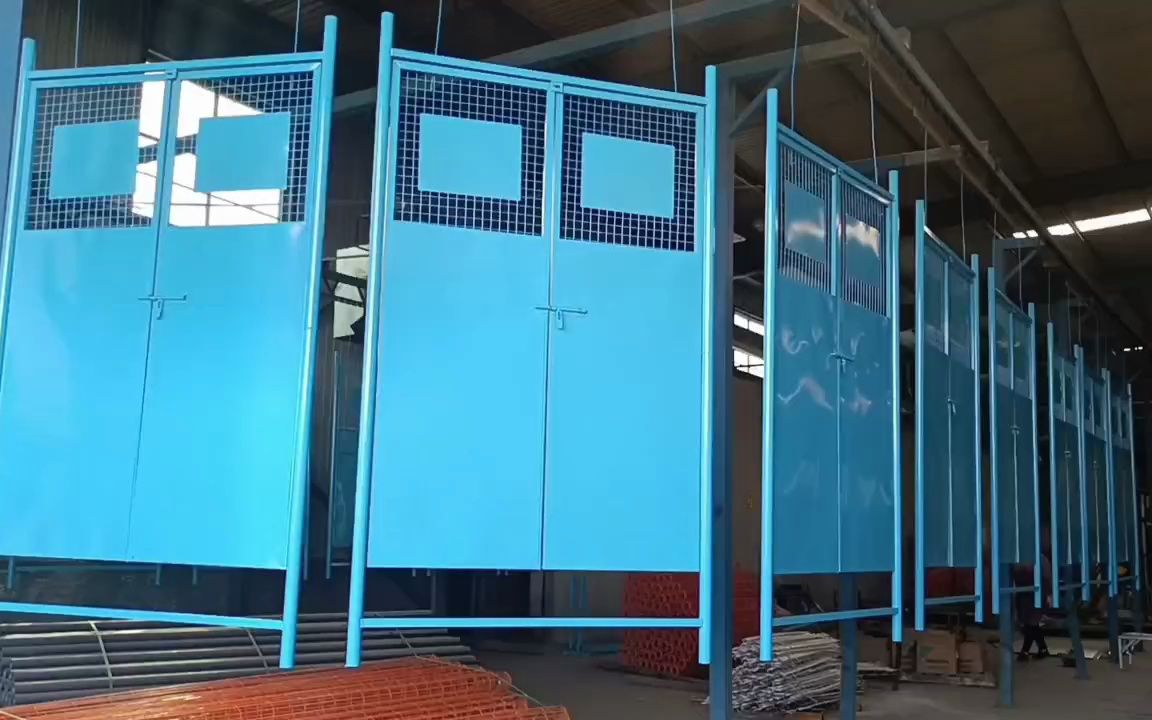 施工电梯门 中建蓝楼层人货梯防护门 工地升降机洞口围栏