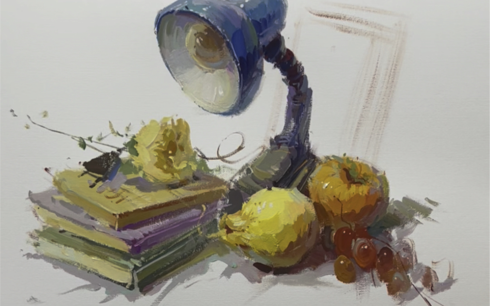 色彩台灯组合画法