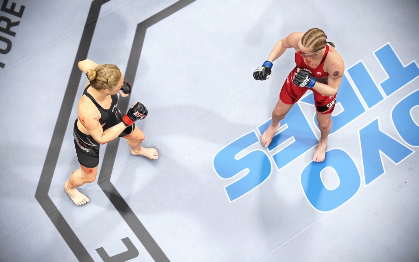 ufc4 自定义立即战斗 女子雏量级 隆达罗西 vs 舍普琴科瓦伦缇娜