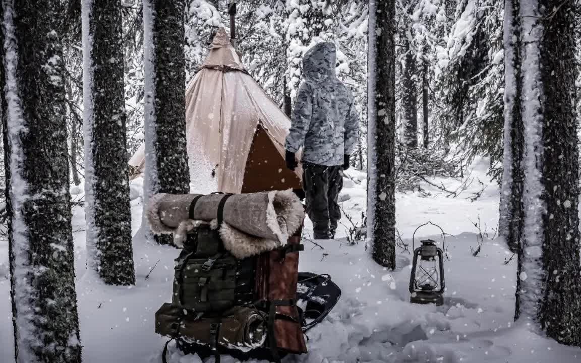 享受北极圈的暴风雪 斯堪的纳维亚半岛露营哔哩哔哩bilibili