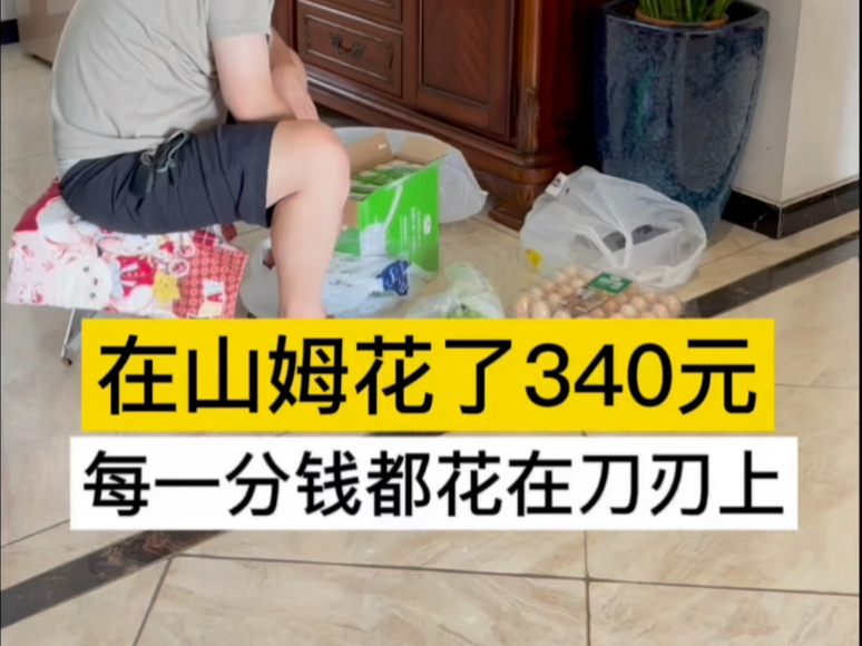 今天在山姆花了340，每一分钱都花在刀刃上