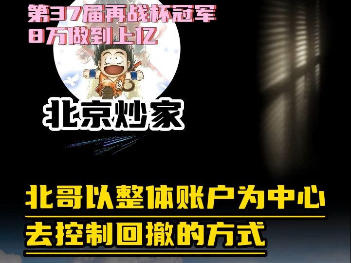 北哥以整体账户为中心去控制回撤的方式哔哩哔哩bilibili