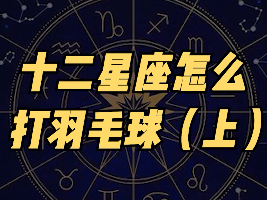 十二星座怎么打羽毛球(上)?哔哩哔哩bilibili