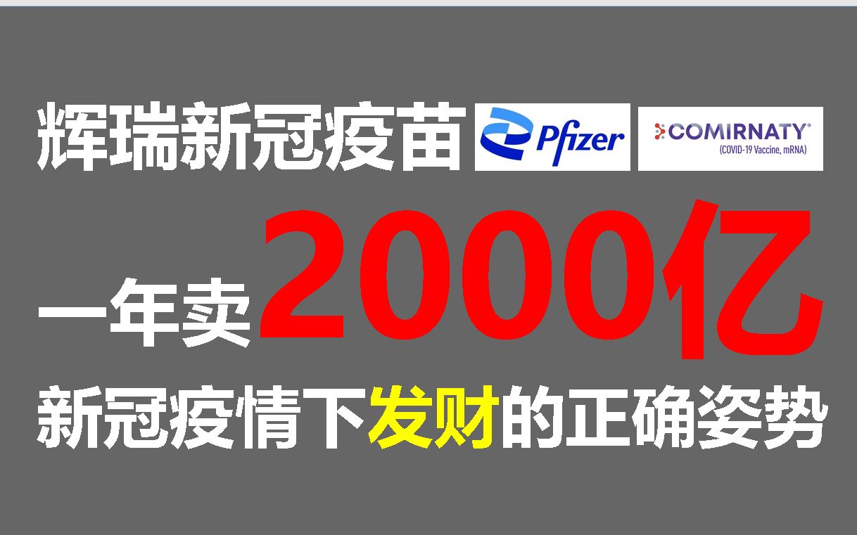 【药说财报02】2022剑指1000亿美元营收的药企,辉瑞2021财报哔哩哔哩bilibili