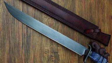 松田菊男KM415 朱鹭Katana 刀全长：630mm刃长：450mm刃宽：43mm