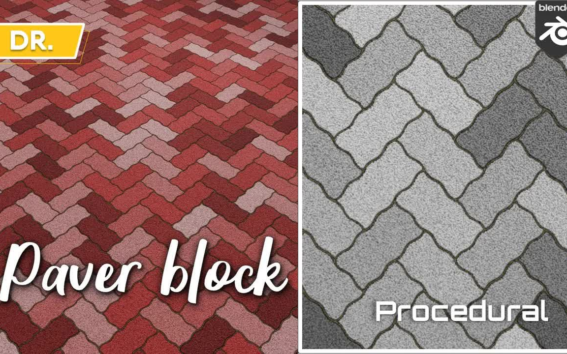 iBlender中文版插件 平铺地砖免费节点 paver block shader Blender 教程哔哩哔哩bilibili