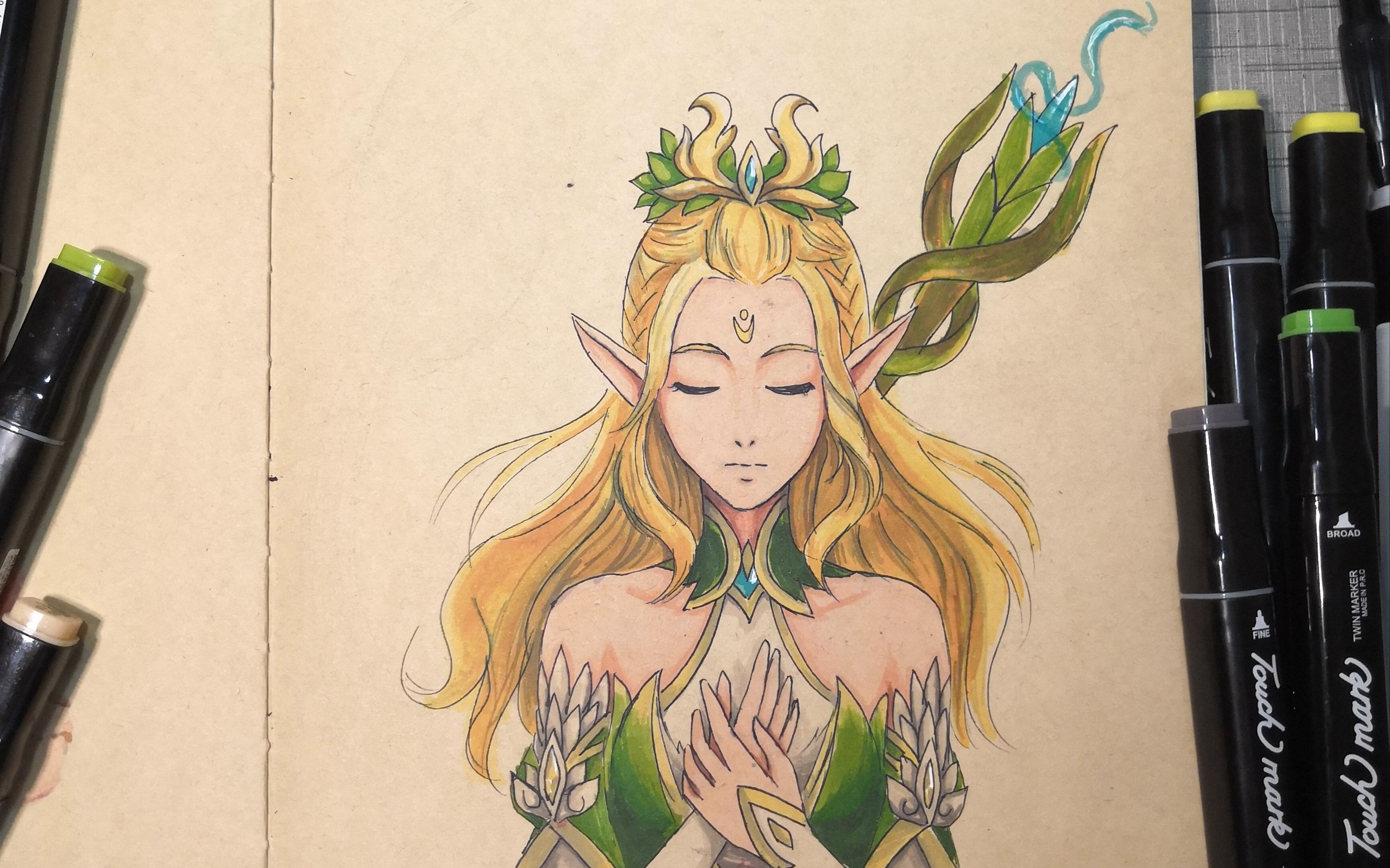 马克笔王昭君~~好久不画原创了