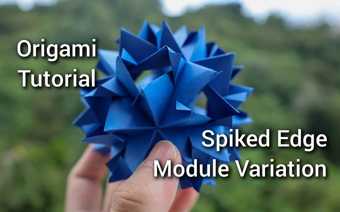 【khin hooi】锐角星型折纸花球制作教程