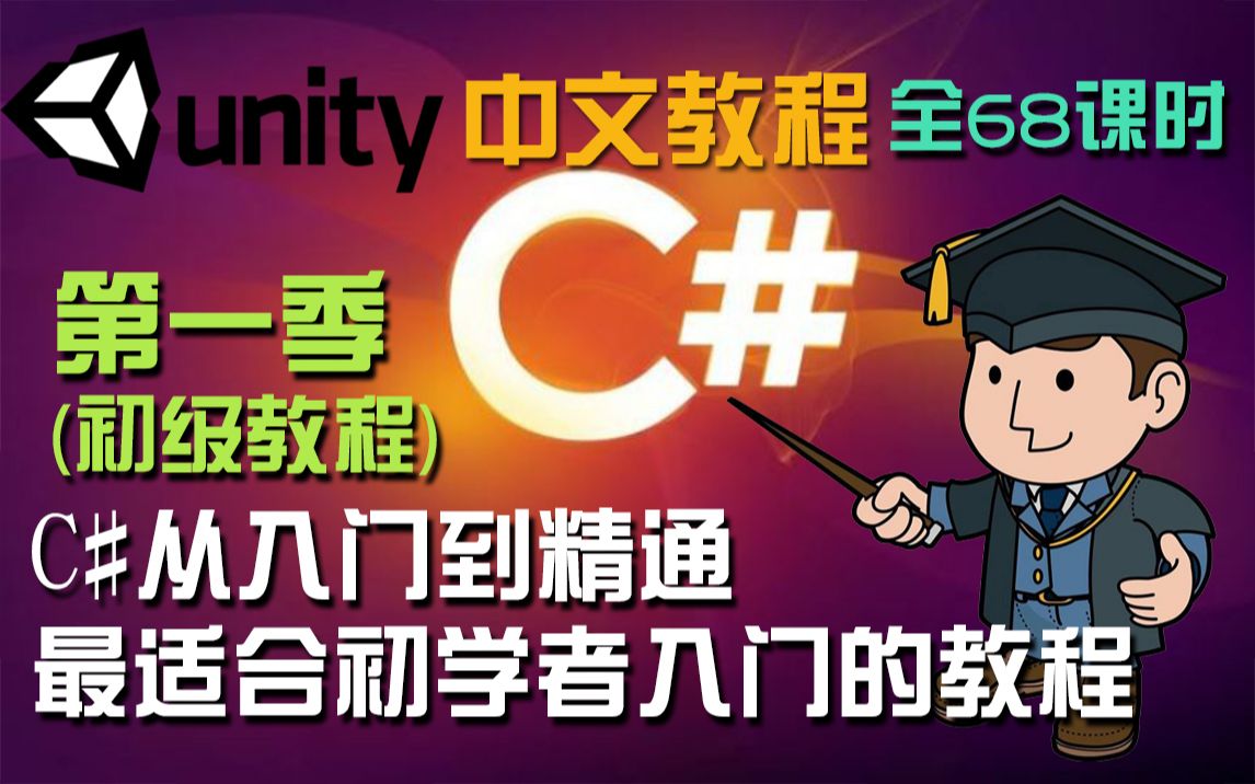 [图]C#教程 第一季[初级] 史上最适合初学者入门的C#系列教程 全68课时 附带课件+源码