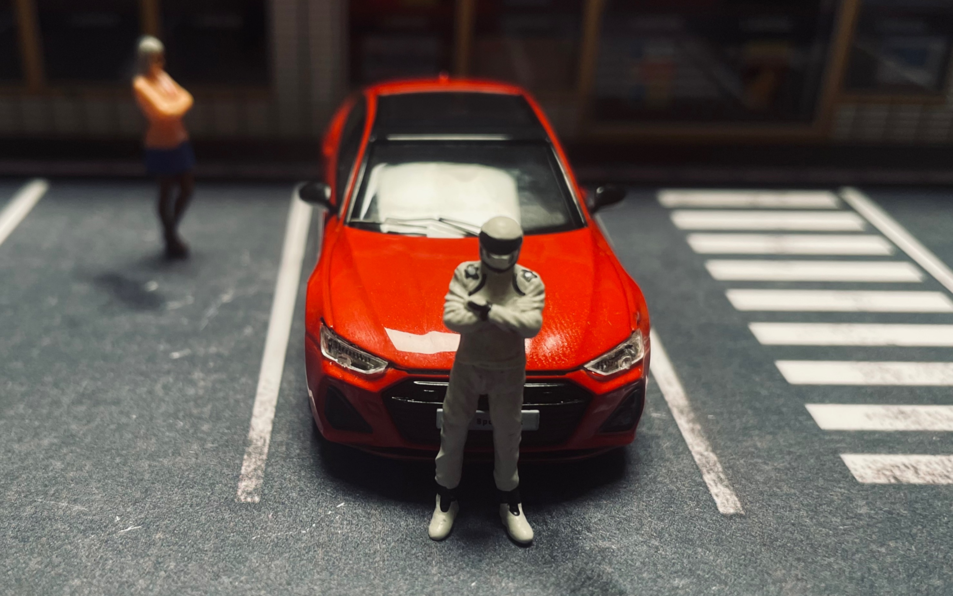 其辉奥迪rs7 1:64车模红色测评