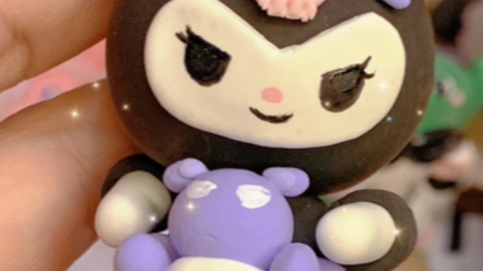 今天做了一只小小库洛米#库洛米#粘土过程#粘土教程#粉丝投稿