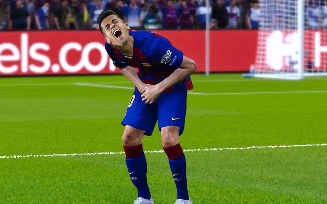 [图]【PES2020】当实况足球里的球员被踢中蛋蛋后······