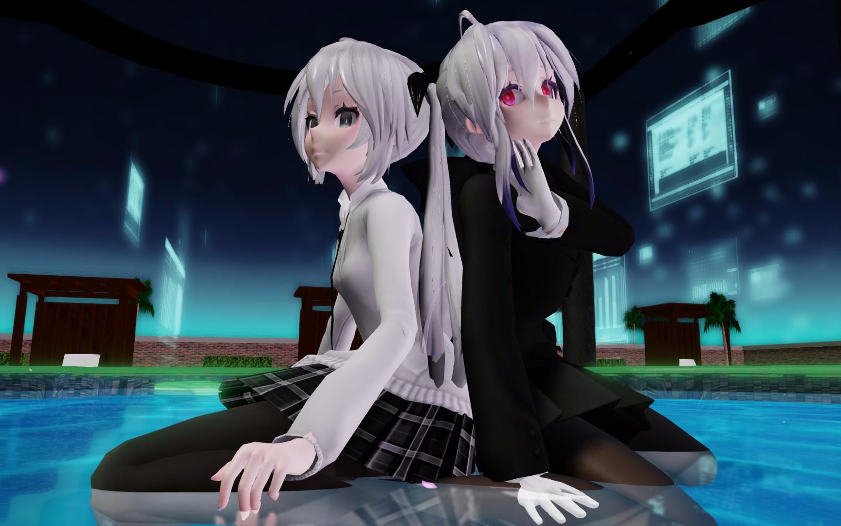 【新年mmd】初音和弱音的number9