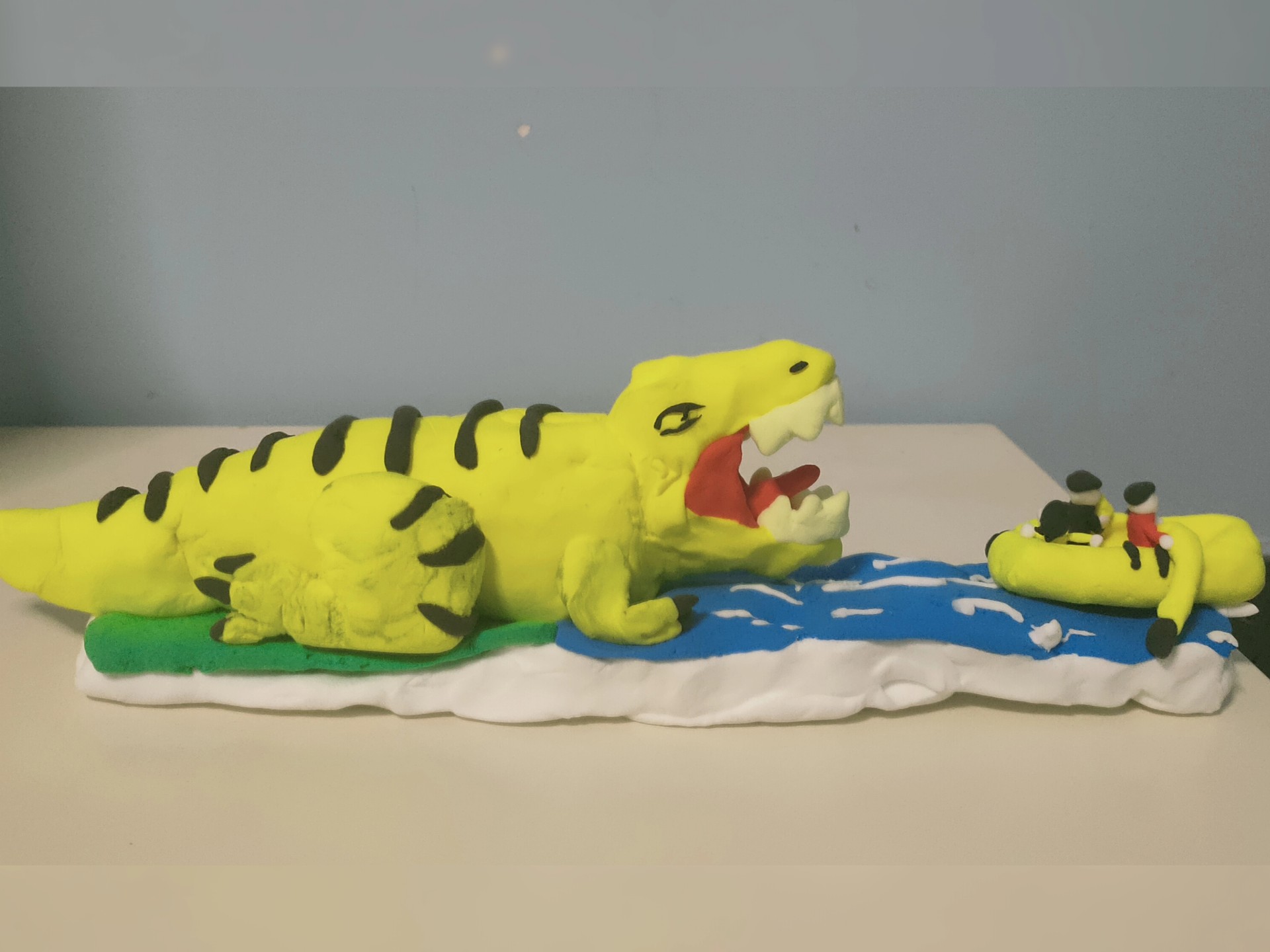 用橡皮泥制作侏罗纪世界4:重生的名场面