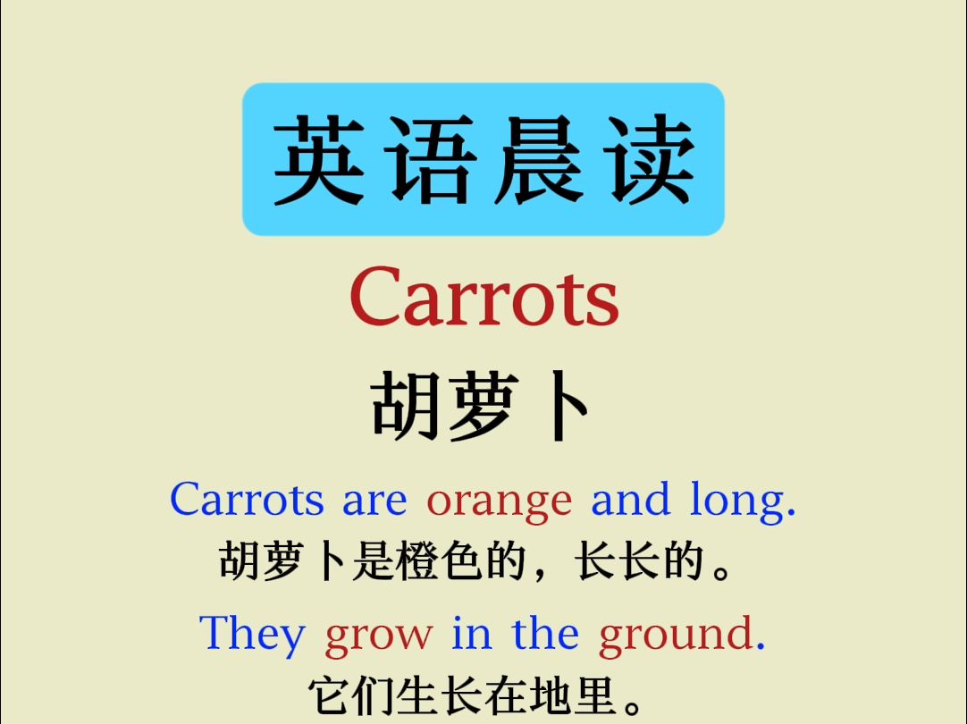 每日英语小短文 | Carrots哔哩哔哩bilibili