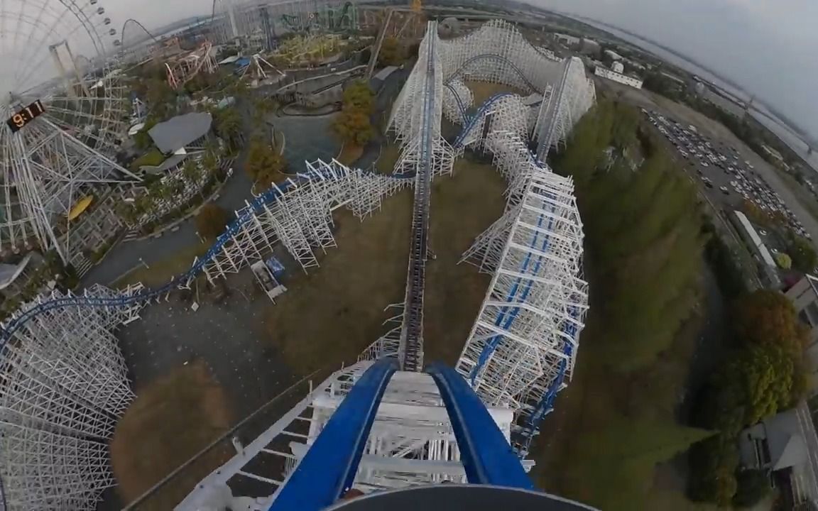 日本长岛温泉游乐园的每个过山车!