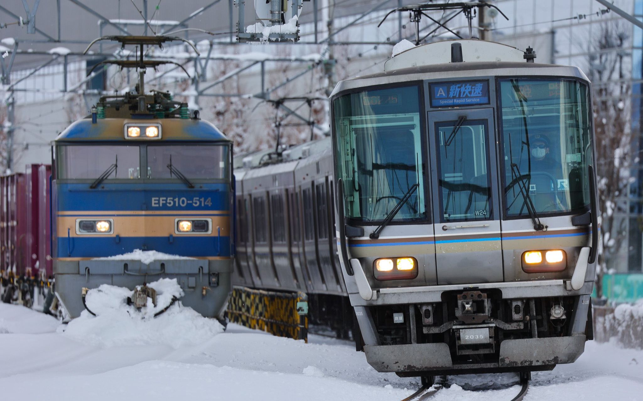 【超広角前面展望】223系新快速130km_h jr京都線 大阪→京都(4k60fps