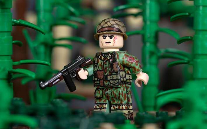 高清重投乐高第三方brickmania二战海军陆战队马润开箱