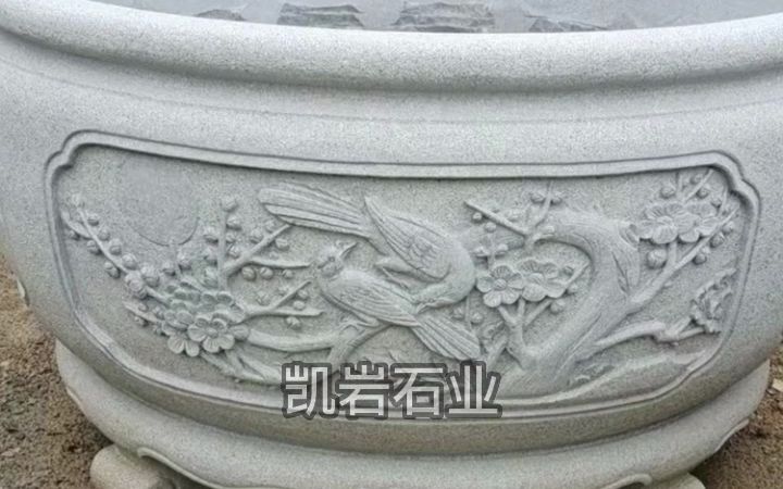 石雕花钵雕刻厂家#寺庙小区石材花盆#做工精湛#惠安石雕