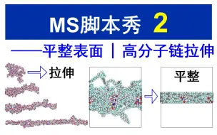 下载视频: [Materials Studio] 脚本秀 第2期 平整表面 高分子链拉伸