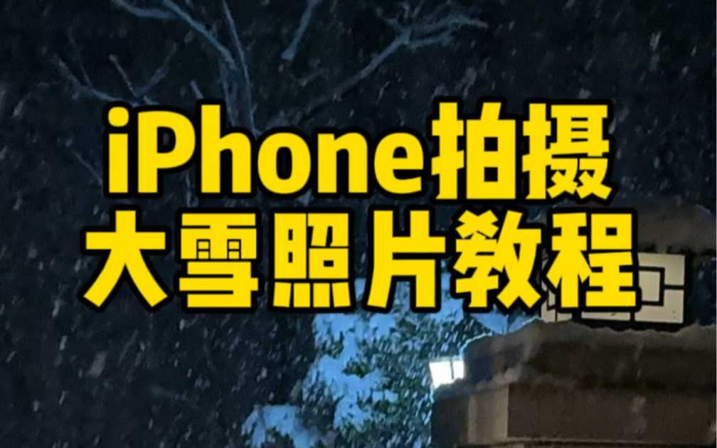 IPhone拍摄大雪定格照片哔哩哔哩bilibili