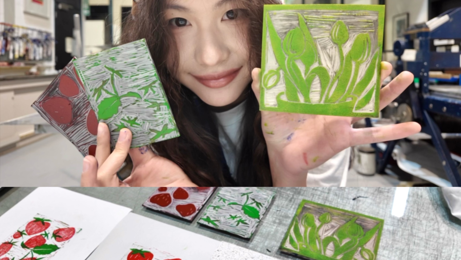 毕加索同款麻胶版画教学！在家实现版画自由