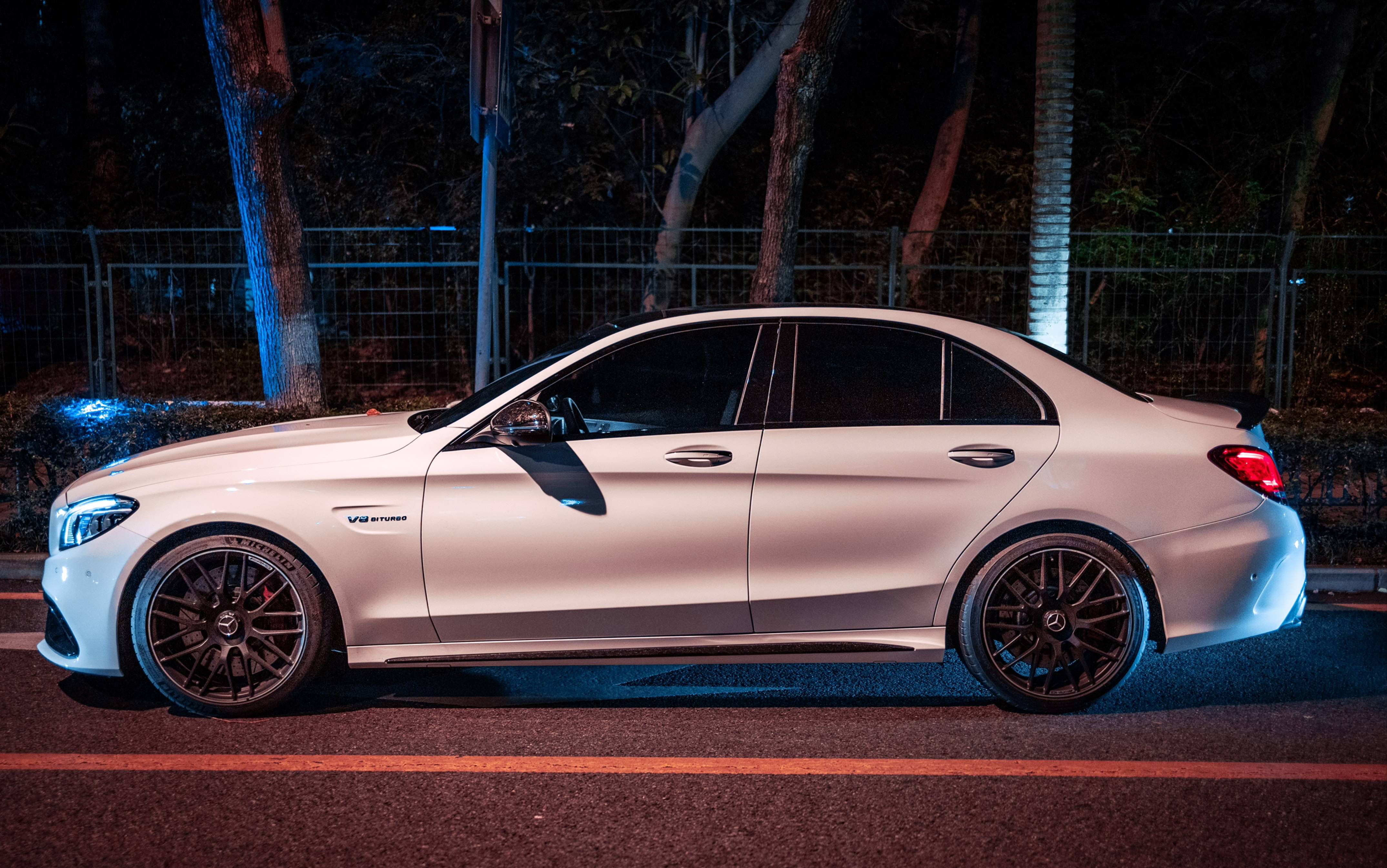 奔驰c63s amg w205 ak排气走街声浪