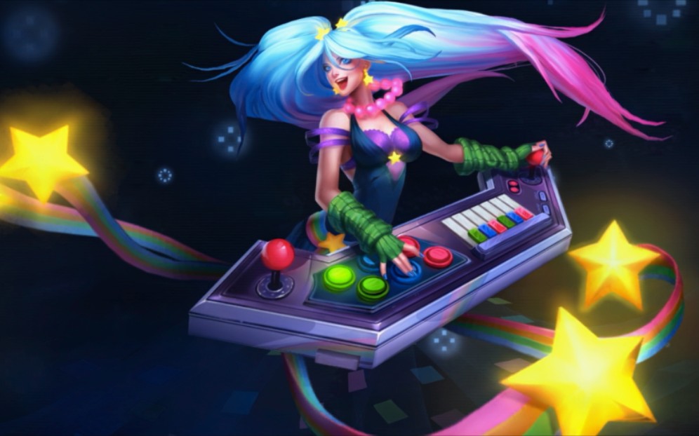 【英雄联盟手游】皮肤特效展示(电玩女神——娑娜)