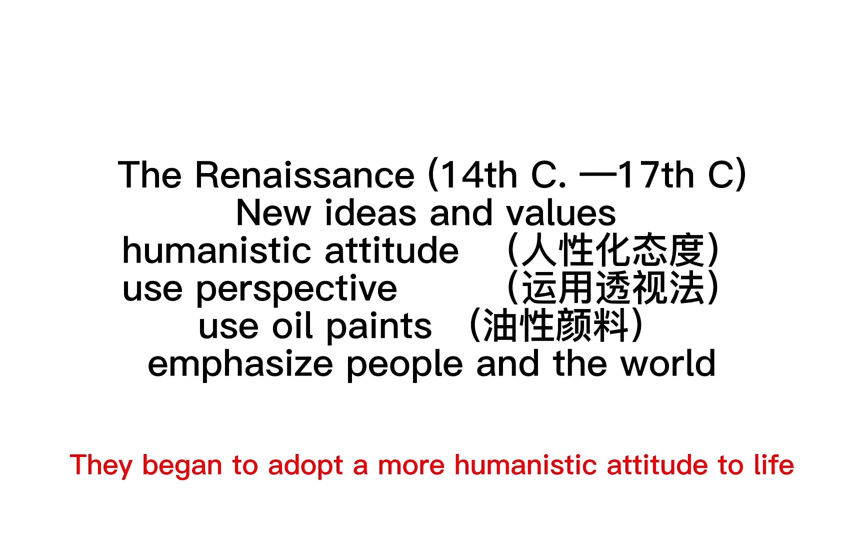 [图]人教版高二Unit 1 Art The Renaissance插图解说课文内容