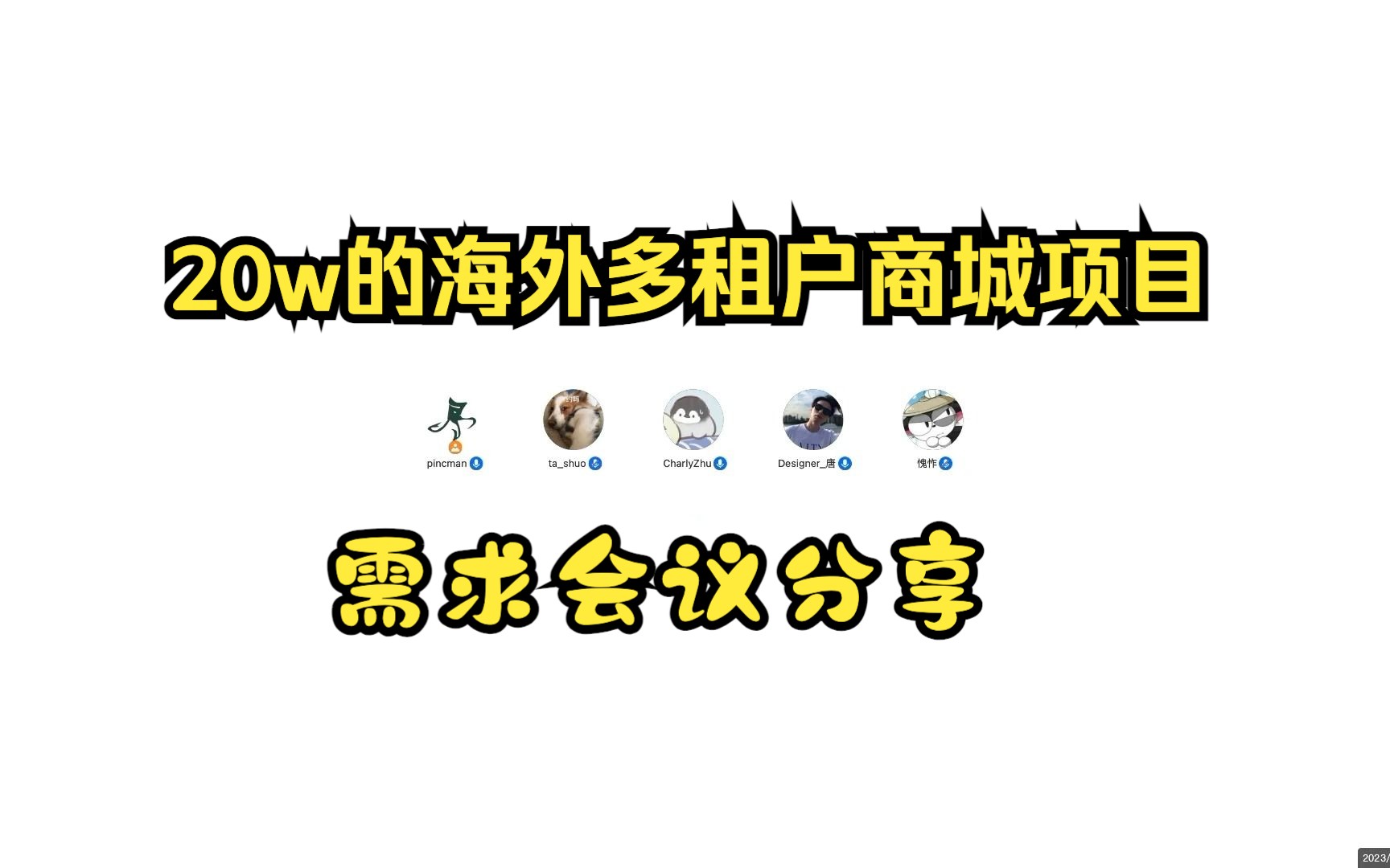 一个20万海外多租户商城项目的需求会议哔哩哔哩bilibili