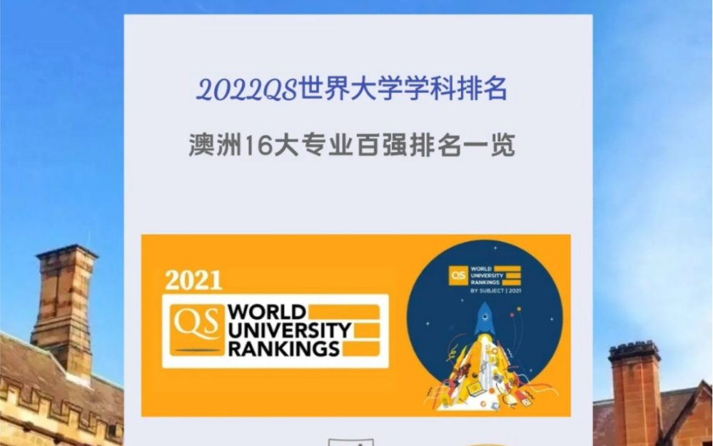 2022QS澳洲16大专业百强排名一览哔哩哔哩bilibili