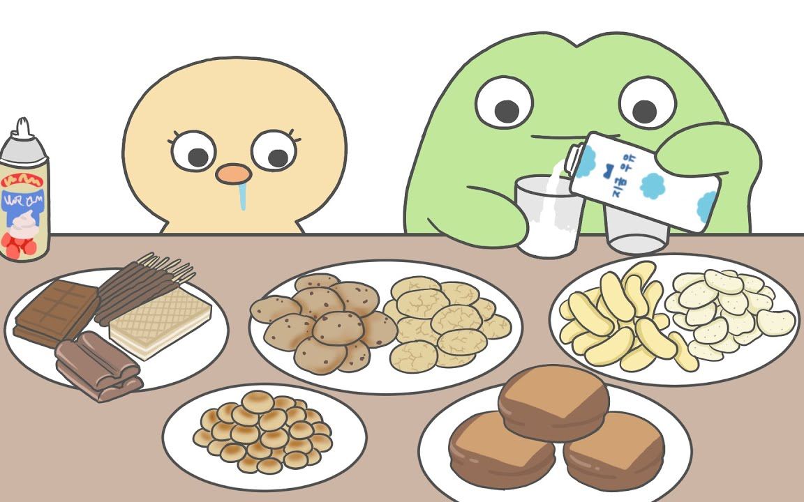 美食动画:小动物超萌零食局!