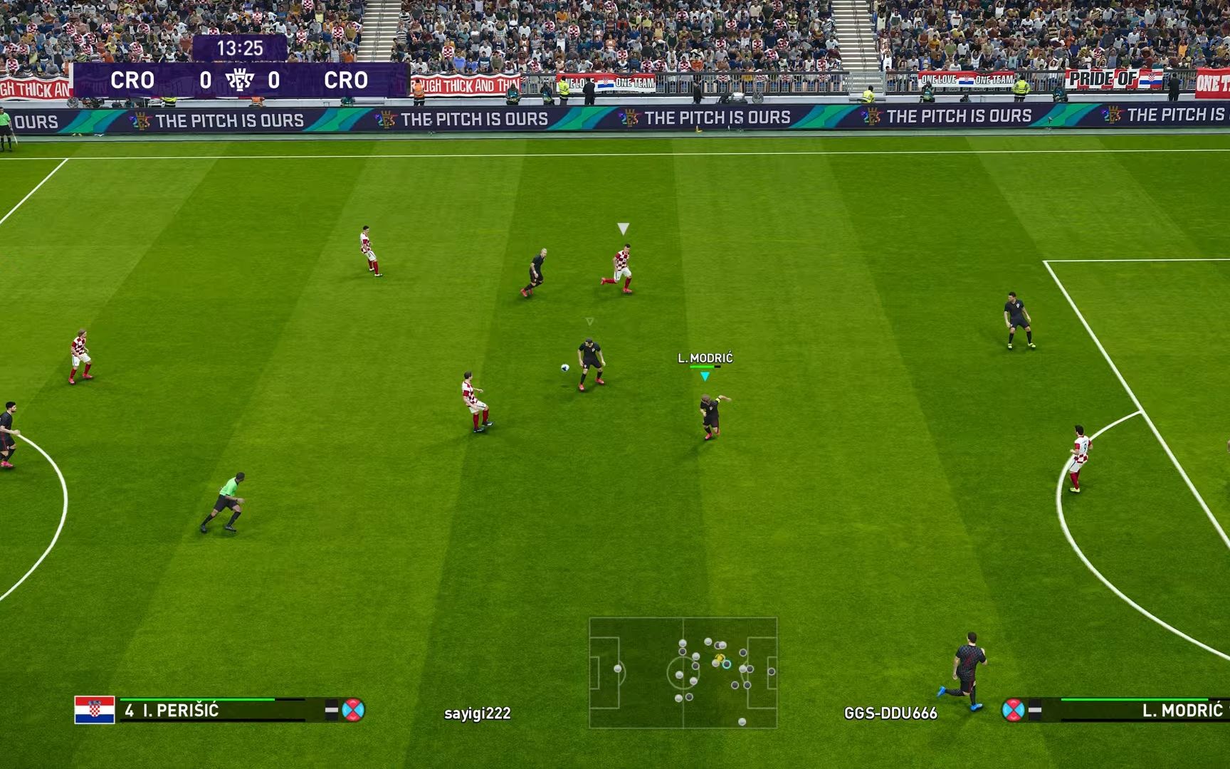 实况足球2021od模式克罗地亚不设防疯狂进攻与朋友的友谊赛efootball