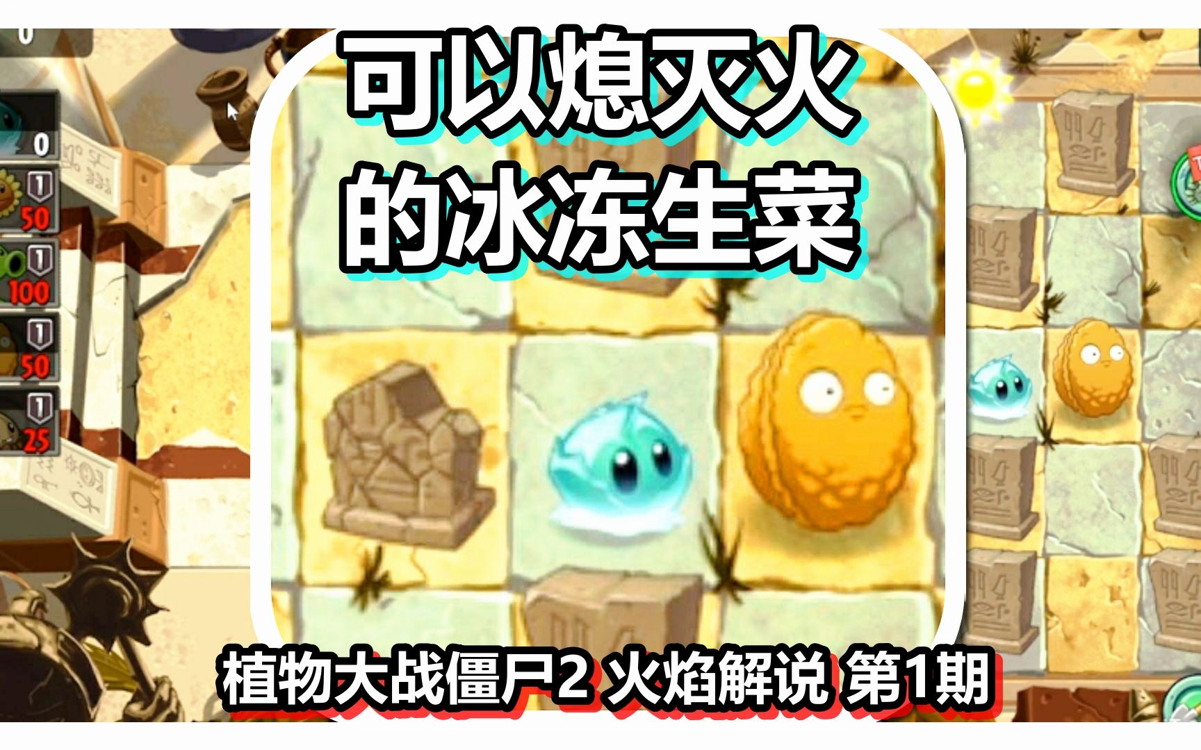 植物大战僵尸2火焰解说第1期可以熄灭火的冰冻生菜